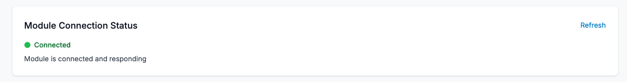Module Connection Status