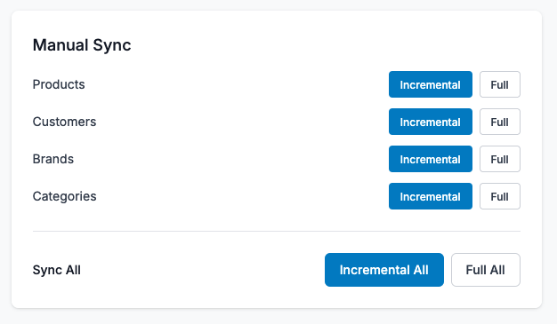 Manual Sync Controls